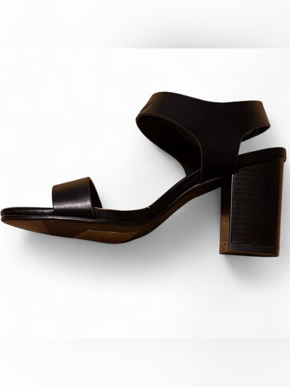 Black Block Heel Sandal - Women